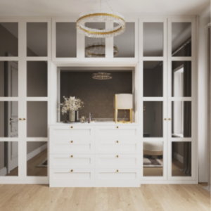 تصميم غرفة ملابس جدارية صغيرة بزاوية تصميم غرفة ملابس جدارية صغيرة بزاوية